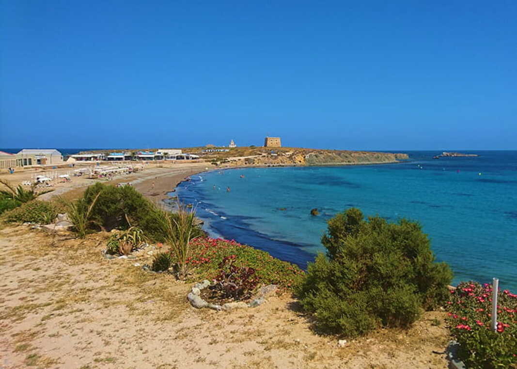 Tabarca Island near Alicante with clear seawater