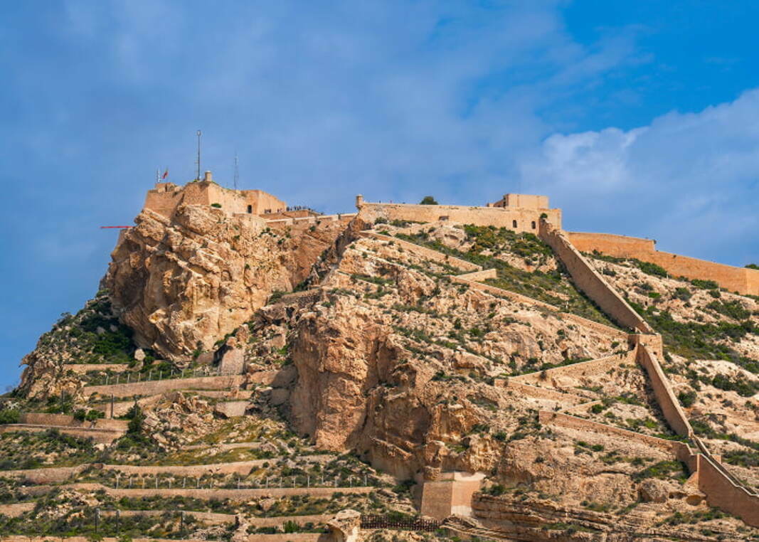 View of Santa B&aacute;rbara Castle in Alicante